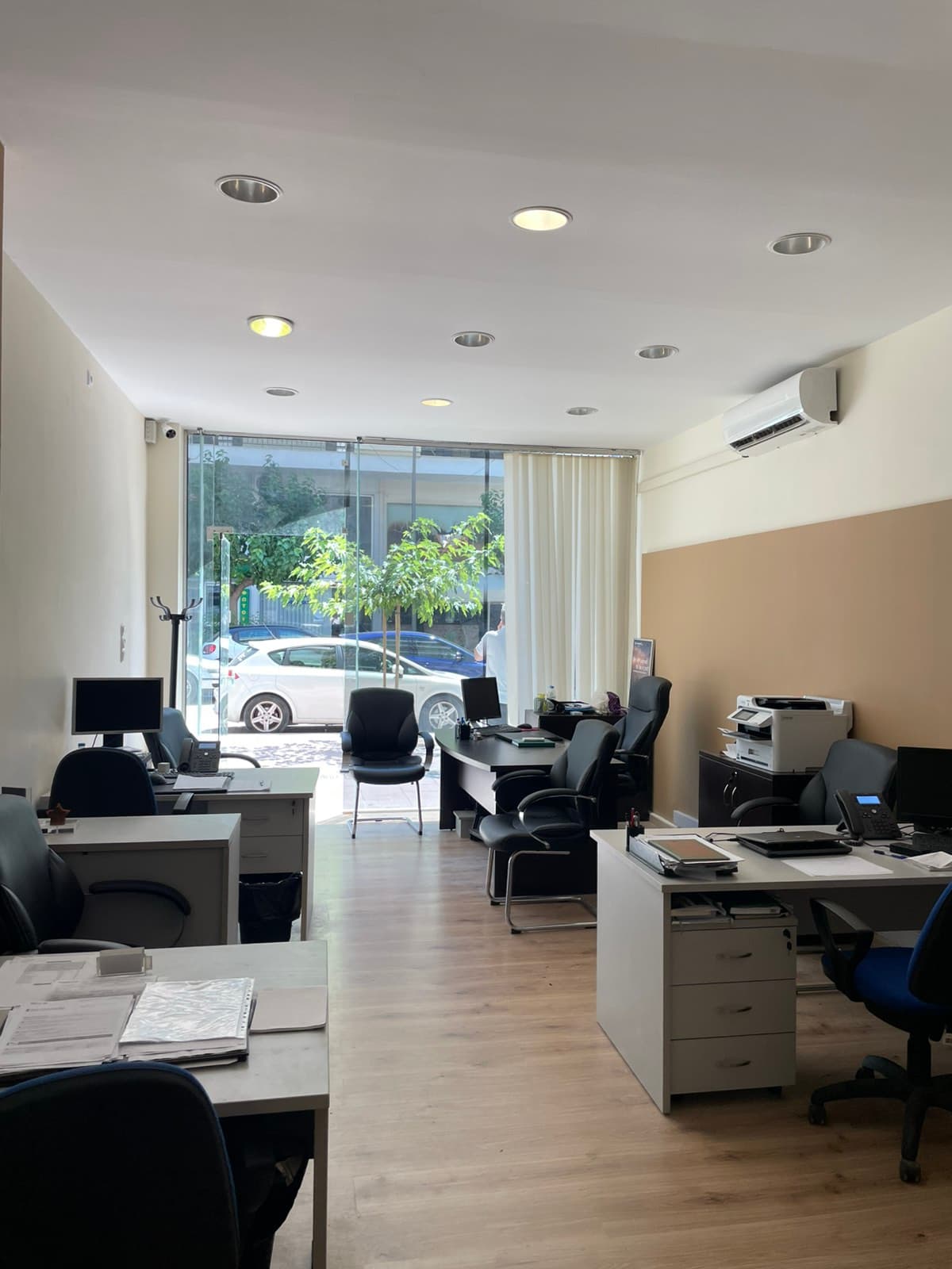 Inside the Speciality Insurance office in Kalamata